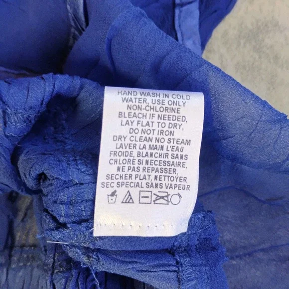 Komarov Sheer Cardigan Topper Women Small Blue Brooch Crinkle Mother Of Bride - Picture 8 of 11